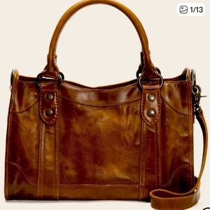 Frye Melissa Satchel in Cognac